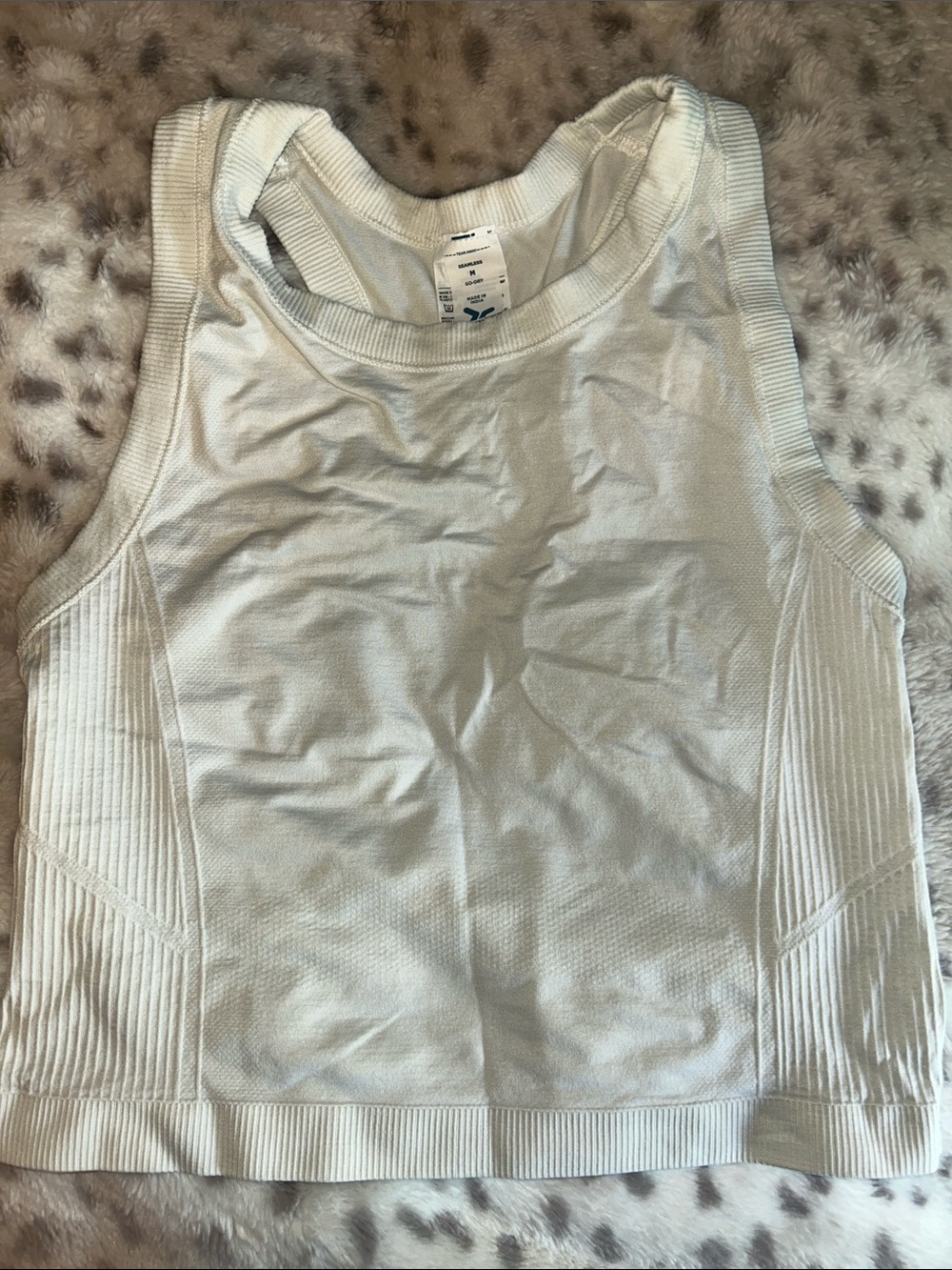 Women’s Off White Ribbed Tank Top - Lightweight Sleeveless Top